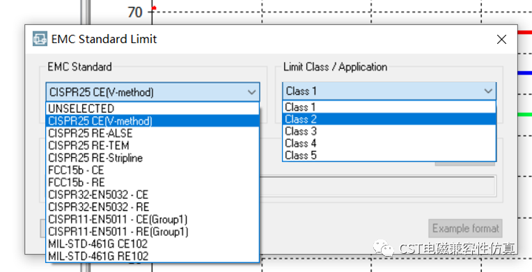 如何在CST仿真中導(dǎo)入EMC測試標(biāo)準(zhǔn)限值