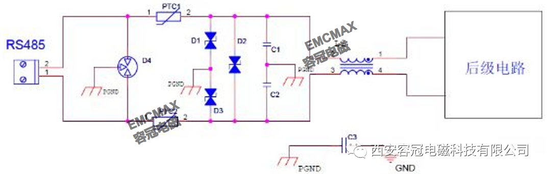 RS485接口原理圖和PCB的EMC設(shè)計方案